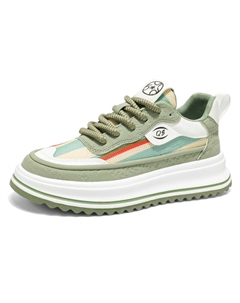 Скользоустойчивые, износостойкие, дышащие, легкие мужские скейтерские кеды лоу-топ зеленые, цвет Green Tonybear