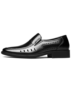 Мужские туфли черные с низким верхом и ажурными вставками, цвет Black Cut-Out Chint