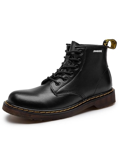 Зимние мужские берцы на шерстяной подкладке чёрные, цвет Black Winter Fleece-Lined King jinmai