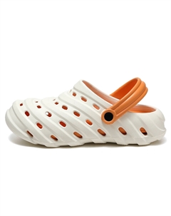 Клоги мужские бело-оранжевые, цвет White Orange Cat power