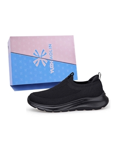 Антискользящие износостойкие низкие повседневные ботинки унисекс черные {коробка}, цвет Black { Box } Yuzhaolin