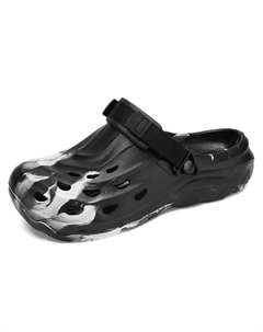 Клоги унисекс черно-белые, цвет Black White Tonybear