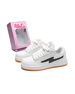 Скользоустойчивые износостойкие низкие скейтерские кроссовки унисекс бело-голубые (фотопереходный градиент), цвет White Blue (Photochromic Gradient) Abcio