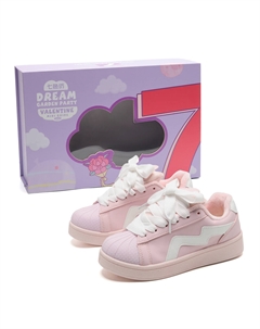 Скользоустойчивые унисекс скейтерские кроссовки низкие розово-белые (с флисовой подкладкой), цвет Pink (Fleece-Lined) 7 sevfun