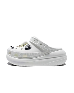 Двухцветные клоги Crush Clog Unisex бело-белые, цвет White Crocs
