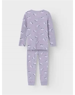 Пижамы "NMFNIGHTSET LAVENDER UNICORN RIB NOOS" (набор, 2 шт.), цвет Lavender Aura Name it