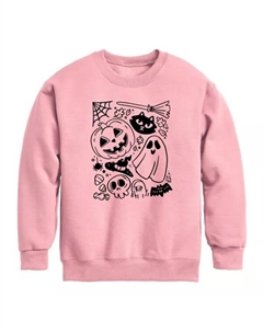 Девочки 7-16 худи с принтом Halloween Doodle Crew, цвет mauve Licensed character