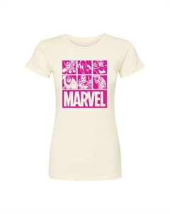 Детская розовая футболка с сетчатым принтом облегающего кроя, бежевый Marvel