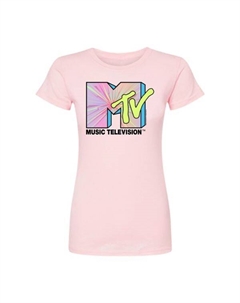 Футболка с принтом MTV Club для юниоров, розовый Licensed character