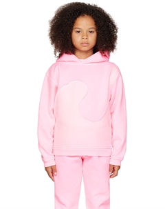 Детское розовое худи с водоворотами Erl