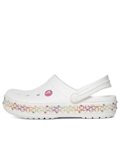 Кроссовки crocband stretch necklace clog 'white multi', белый Crocs