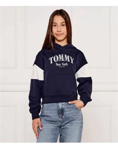 Университетская толстовка Loose fit, синий Tommy hilfiger