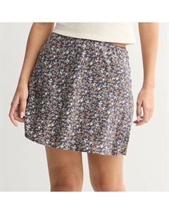 Мини-юбка без застежек для юниоров, цвет gray orange floral So