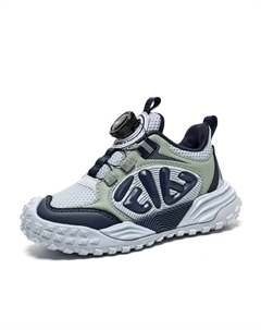 Кроссовки для бега для детей, противоскользящие, с амортизацией, устойчивые к истиранию, с отскоком, дышащие, серый/синий Binary