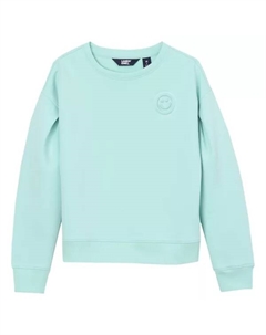 Трикотажная толстовка с круглым вырезом для девочек 2–16 лет, цвет aruba blue Lands' end