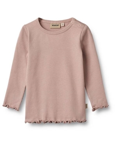 Детская футболка в рубчик с длинным рукавом, розовый Wheat