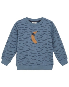 Детская толстовка с длинным рукавом, размер AOP - пуловер, синий Minymo®