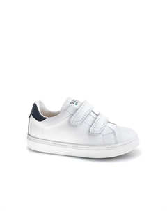 Детские кожаные сандалии на липучках, синий Pablosky