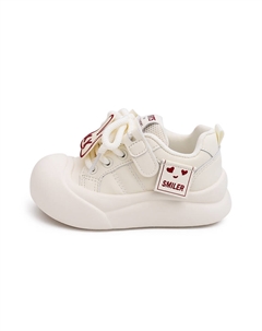 Легкие износостойкие и нескользящие низкие детские скейтбординговые кроссовки Kids', бежево-бордовые Budding