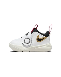 Команда Hustle D 11 Устойчивые к истиранию поддерживающие низкие кроссовки для малышей Black White, White/Metal Gold/University Red/Black Nike