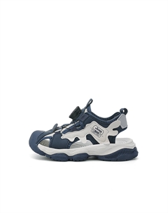 Детские сандалии с застежкой на кнопку, закрытым носком, легкие, комфортные, с мягкой подошвой, противоскользящие и износостойкие, сине-белые Jeep