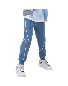 Школьные вязаные спортивные штаны Bai Fang серо-голубые, Paulownia серо-голубые 028S Skechers
