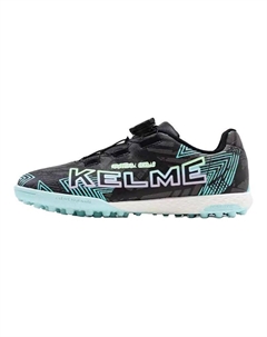 Антискользящие износостойкие низкие детские футбольные бутсы Black Green Kids' Kelme