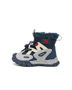 Высокие детские ботинки Kids', темно-синий красный, плотный хлопок Jeep