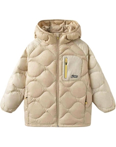 Городской тренд легкая пуховая куртка цвета хаки подростковая Asics