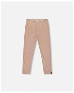 Леггинсы в рубчик для девочек, бежевые и кремовые – для малышей|детей, коричневый/бежевый Deux par deux