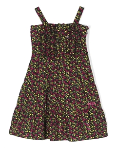 Платье с цветочным принтом, черный Msgm kids