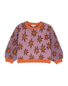 Джемпер с узором Stars, розовый Stella mccartney kids