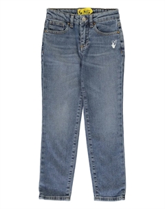 Джинсы в полоску, синий Off-white kids