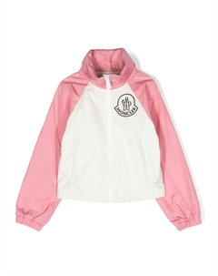 Бомбер в стиле колор-блок на молнии, белый Moncler enfant