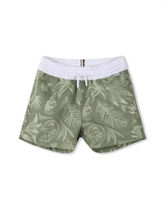 Плавки-шорты с цветочным принтом, зеленый Boss kidswear