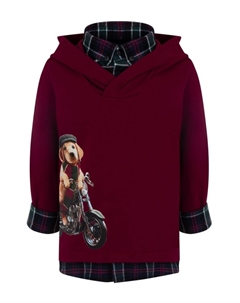 Худи с принтом, красный Lapin house