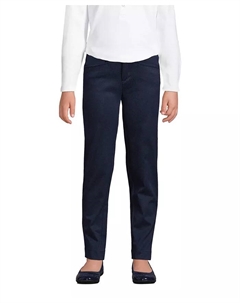 Брюки чинос для девушек Slim Fit с эффектом стрейч, синий Lands' end