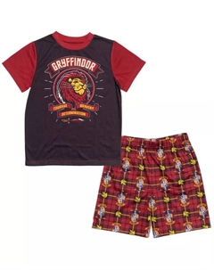 Пижамный комплект для мальчиков, рубашка и шорты, черный Harry potter