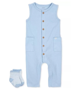 Комбинезон и носки для мальчиков, 2 предмета, синий Carter`s
