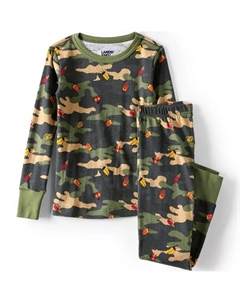 Пижамный комплект для девочек с длинными рукавами и облегающим кроем, мультиколор Lands' end