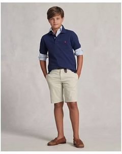 Прямые шорты из стретч-ткани для мальчиков-подростков Big Boys, коричневый/бежевый Polo ralph lauren