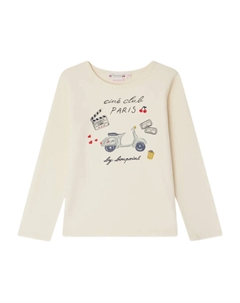 Футболка с графичным принтом, нейтральный Bonpoint