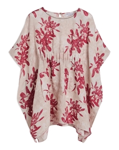 Пончо с цветочным узором, розовый Brunello cucinelli kids