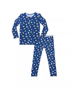 Детский унисекс комплект пижамы из 2 предметов Cloud Grey, синий Bellabu bear