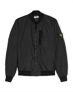 Бомбер с логотипом Compass, черный Stone island junior