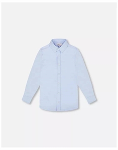 Детская рубашка на пуговицах с длинным рукавом для мальчиков, бледно-голубая - Toddler|Child, синий Deux par deux