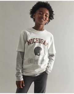 Футболка с принтом базовая, кремовый Сфера