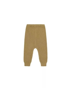 Детские органические трикотажные брюки, коричневый/бежевый Vild house of little