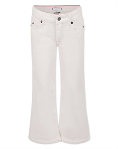 Расклешенные джинсы с вышитым логотипом, белый Tommy hilfiger junior