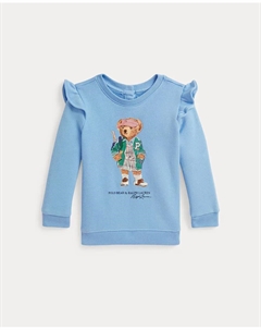 Детская толстовка для девочки из флиса с Polo Bear, светло-голубой Polo ralph lauren